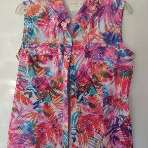 Reel Legends Adventure Size Petite Medium Sleeveless Mariner UPF 50 Quick Dry